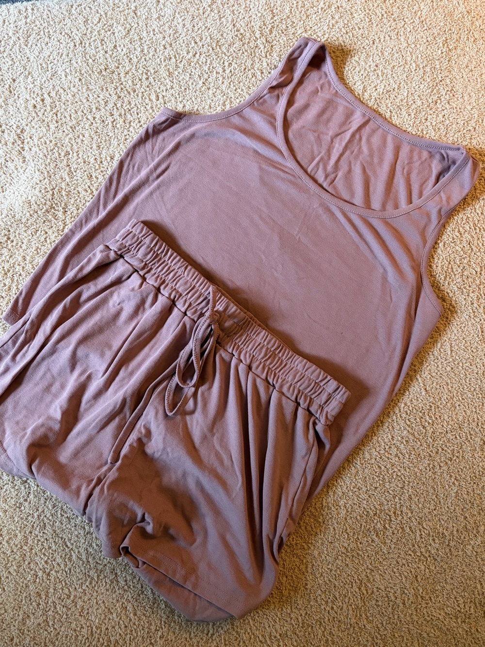 Women’s Soft Tank & Shorts Sleep Set - Mauve